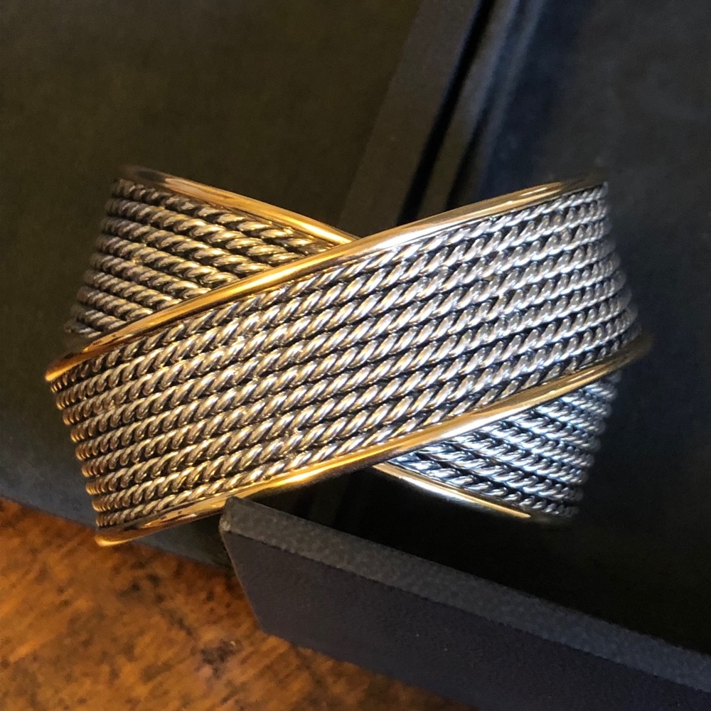 David Yurman Origami Large Crossover Cuff Bracelet